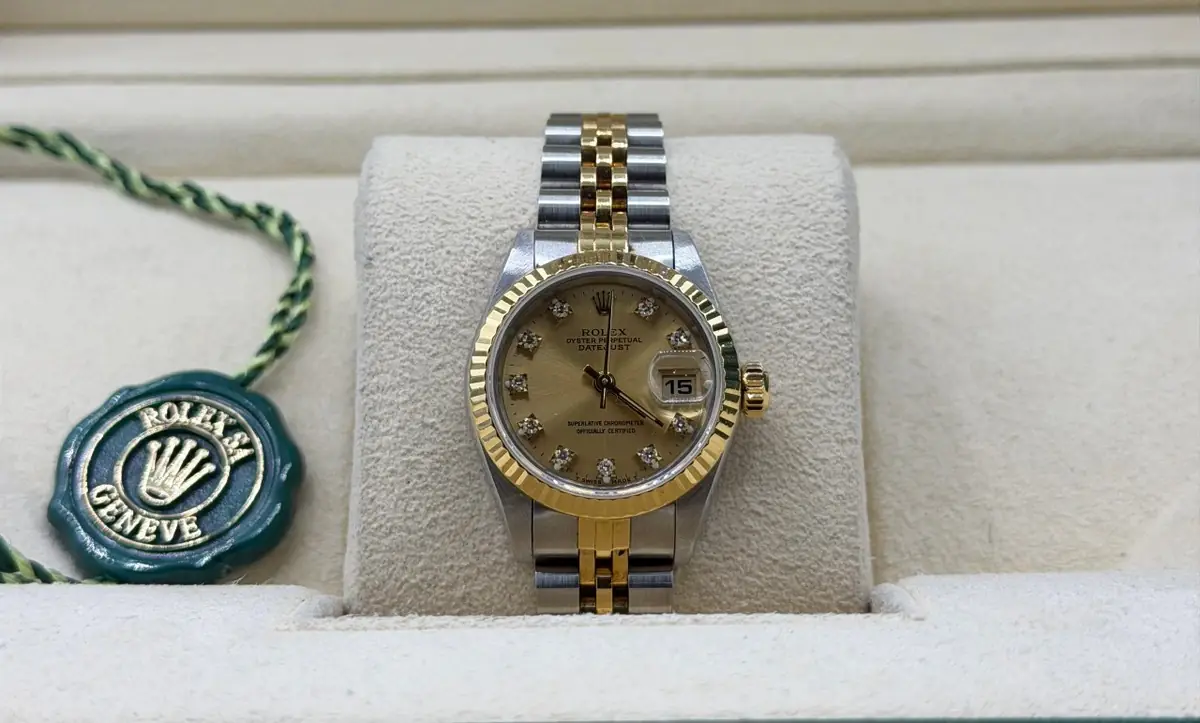 Rolex Datejust 26 Champagne Diamond Dial 69173
