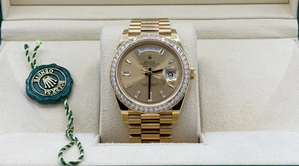 Rolex Day-Date 40 228348RBR Diamond Bezel