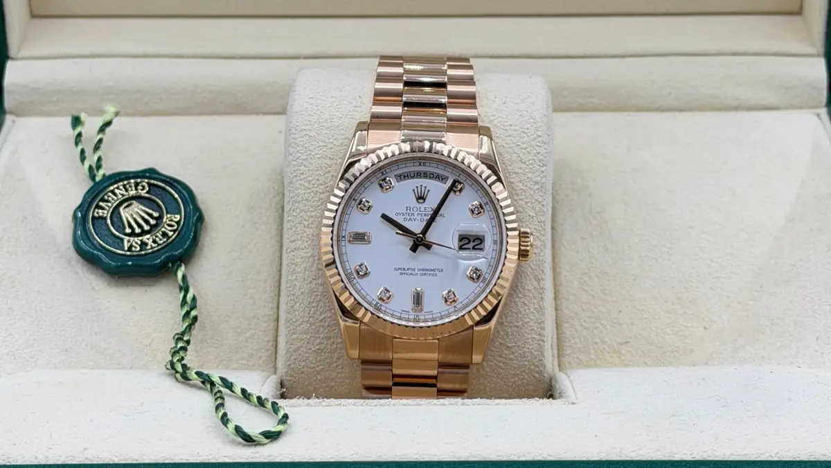 Rolex Day-Date 36 118235 White Diamond Dial